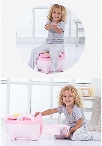 HIZLJJ детско столче за хранене, приучения към гърне за момчета и момичета с дръжка и защита от пръски - Удобна седалка