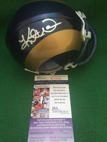 Кърт Уорнър е Подписал мини-Каска Овни JSA COA - Мини-Каски NFL с автограф