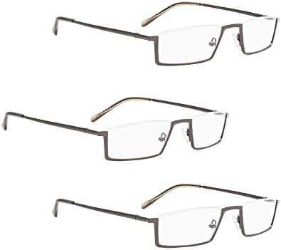 LUR 3 Опаковки очила за четене в полукръгла рамка + 7 опаковки очила за четене без рамки (общо 10 двойки ридеров + 0,50)