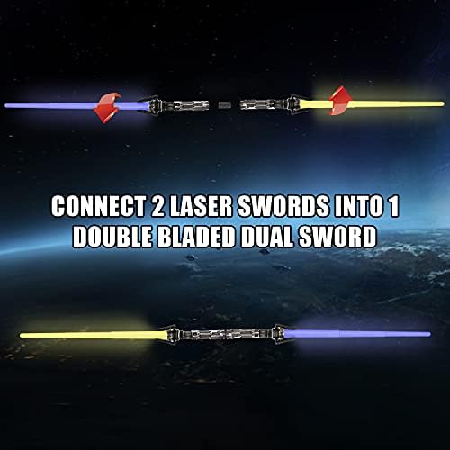 ANNDOFY Light Up Saber 2-в-1, двойни мечове с led осветление, звук FX (чувствителен към движение) и световыми мечове с