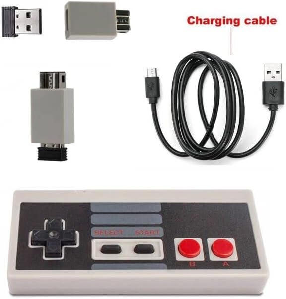 Безжичен контролер за Mini NES Classic Edition (не работи с скопированной конзола) - Подобрена функция Turbo, вградена