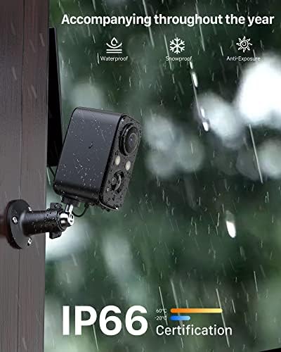 Безжични Външни камери за сигурност IHOXTX, Слънчеви камера с прожектором за домашна сигурност, Домашната камера с цветен
