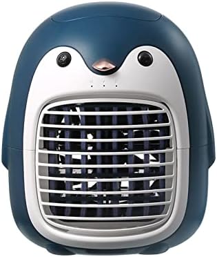 QUESHENG Сладко Penguin Fan охлаждане, plug-in hybrid чрез USB, Домашен Настолен Мини-климатик, Мъгливо овлажнител