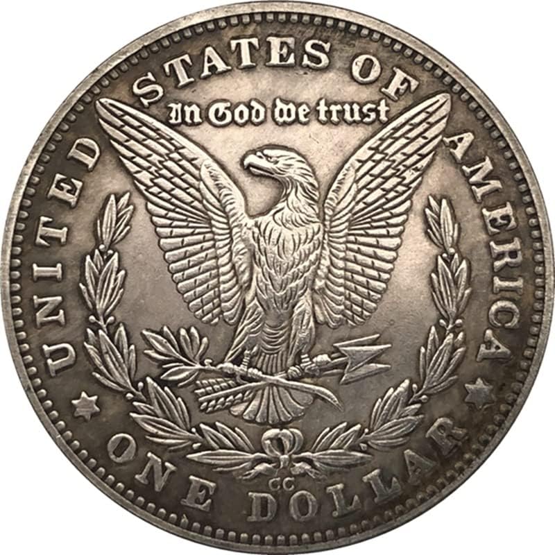 QINGFENG 38 ММ Антични Сребро Доларова Монета Американски Морган Скитник Монета 1890CC Занаят #62