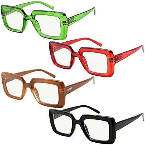 Eyekepper 4-Pack Прогресивно Многофокусные Очила за четене с Блокиране на Синя светлина за Жените, Мультифокальные Ридеры