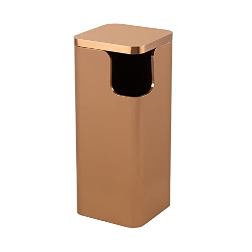 Улично кошче за боклук от неръждаема стомана, Вертикален Квадратно кофа за Боклук със странично на отвора за пепелници,