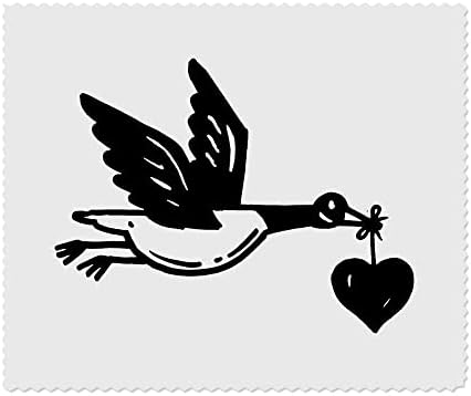 Azeeda 2 x Кърпички за почистване на лещи и очила от микрофибър Летят птица със сърцето си (LC00018567)