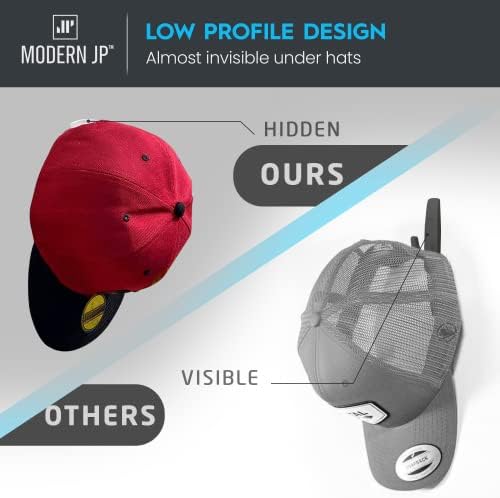 Модерните стенни куки за шапки с лепило JP (8 броя в опаковка) - Минималистичен дизайн, закачалки за шапки, Без