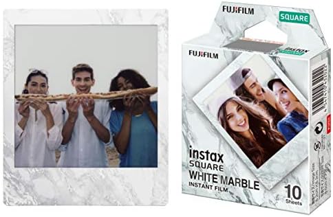 Квадратна филм Fujifilm Instax от бял мрамор - 10 Експозиции