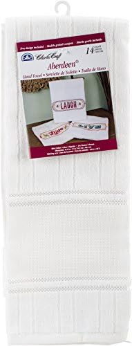 DMC Charles Занаятите Aberdeen Велюровое Кърпа За Ръце, 14 Брой 16,5 X27, Бяло