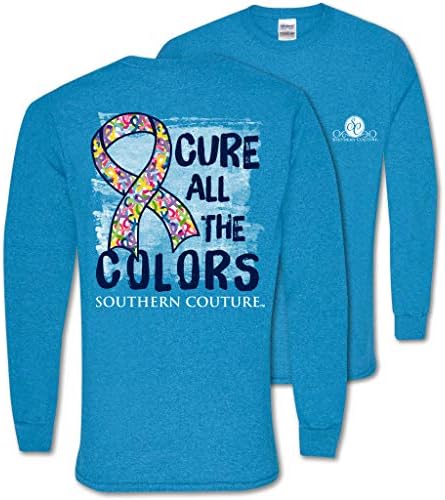 Тениска от Памучен плат Cure Хедър Сапфирово Синьо на Цвят с дълъг ръкав
