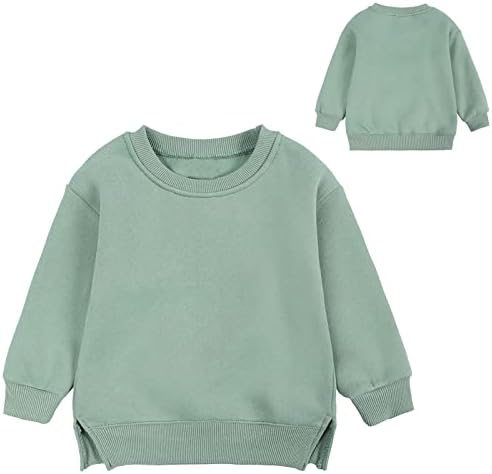 Пуловер За Малки момчета и Момичета, Руното Hoody, Детска Однотонная Връхни Дрехи Големи размери За деца, Блузи
