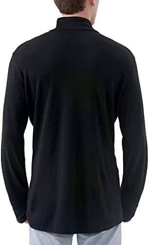 Основен Слой от Мериносова вълна Merino Protect Мъжки Пуловер с цип с една четвърт, Пуловери, Ризи С дълъг Ръкав на