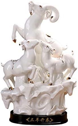 Извайване на Статуята Колекционерски Фигурки Саньян Кайтай Мебели за Овце Керамика Дванадесет 12 Китайски Зодиакални