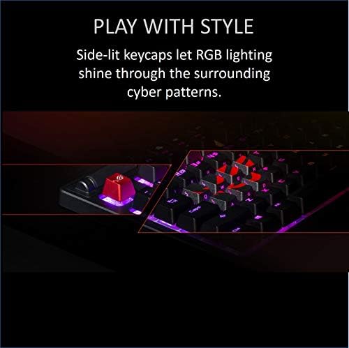 Набор от клавиатури кепета ASUS ROG Gaming - Канава дизайн със странична подсветка за FPS игра и MOBA | Точното натискане на