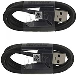 Два (2) OEM кабел Samsung USB-C за зареждане на данни за Galaxy S9 / S9 Plus/S8/S8 +/Note8 - Черно ЕП-DG950CBE