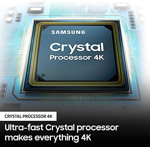 SAMSUNG 43-инчов HDR клас Crystal 4K UHD серия AU8000, 3 порта HDMI, газта трафик, преглед на натискане на КОМПЮТЪР към телевизора,