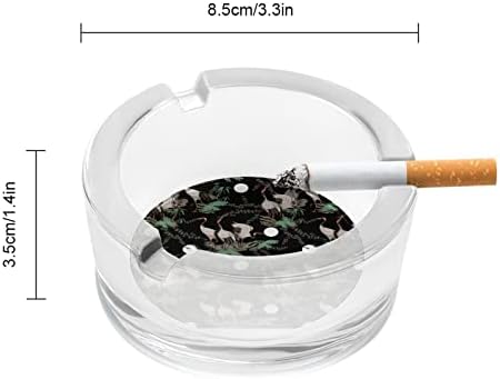 Японски Бели Журавлики Стъклени Пепелници за Цигари и за Пури, Пепелник Кръгъл Калъф за употреба за Украса на Масата на Работния