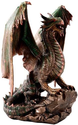 Тихоокеанския Подарък прибори Бронзов Дракон, Застанал на една Скала, Статуята са подбрани Статуетка 9 См