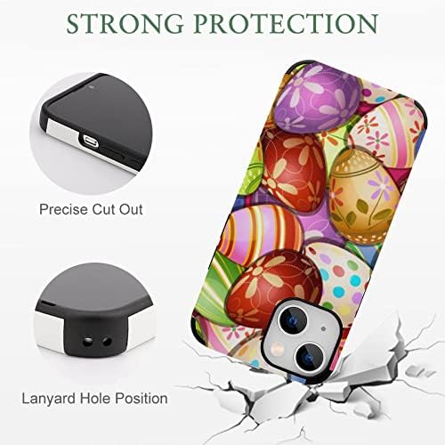 Калъф за телефон Easter Eggs Spring Holiday със защита от надраскване, съвместим със защитна обвивка за iPhone 13 Mini,