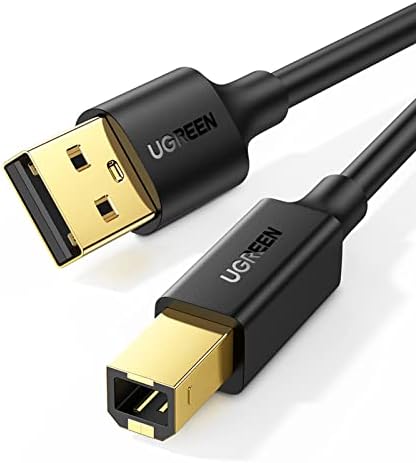USB кабел за принтер UGREEN 10 метра в комплект с 15-футовым кабел USB A-B, USB кабел B 2.0 Високоскоростен кабел за принтер, който е съвместим с Hp, Canon, Brother, Samsung, Dell, Epson, Lexmark, Xerox, Пи?