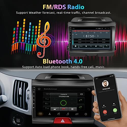 Автомобилна стерео радио за Kia Sportage 2010 2012 2013 2014 2015 , 9-Инчов сензорен екран и Android Стерео в таблото