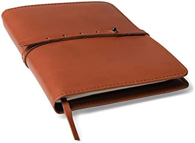 Кожена корица за лаптоп Theodore Brown - Висококачествена кожа коньячно-кафяви на цвят - Padfolio подходящ за лаптоп формат