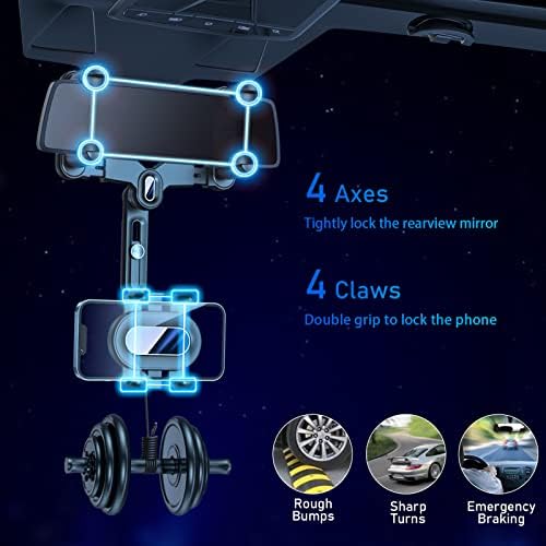 Закопчалка за телефон SINSEN за автомобилни огледала за обратно виждане, стойка за мобилен телефон с Допълнителна