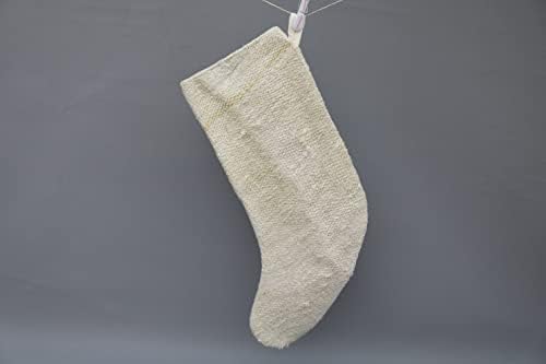 Коледен Отглеждане подарък за ВЪЗГЛАВНИЦА SARIKAYA, Бежови Чорапи, Коледни Чорапи от Коноп, Отглеждане Kilim,