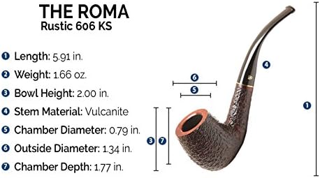 Тръба за пушачи Италианския тютюн Savinelli, Roma Рустованные 606 KS 6 мм