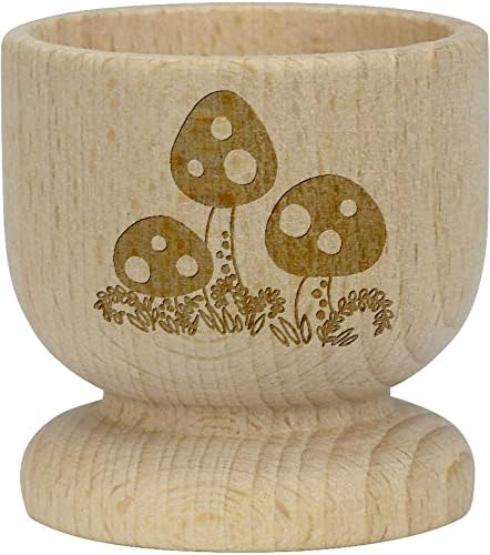 Дървена чаша за яйца Azeeda Гъби-гъба (EC00023069)