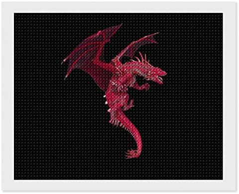 Червеният Дракон е Диамантена Живопис Комплекти 5D направи си САМ Пълна Тренировка Планински Кристал Изкуство Стенен Декор за Възрастни 16 x 20
