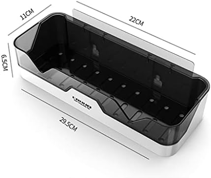 ZLXDP Монтиране на багажник за баня за съхранение на шампоан, Пластмасови рафтове за съхранение, Кухненски органайзер,