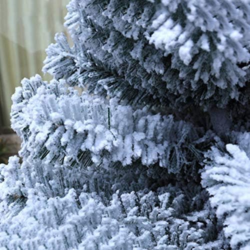 YUMUO Коледно Дърво със Сняг Флокированием, Изкуствена Коледна Бор в Пасторальном Стил за Домашно Парти, на Офиса, на Вътрешния Празнична украса на Открито -7,8 фута (240