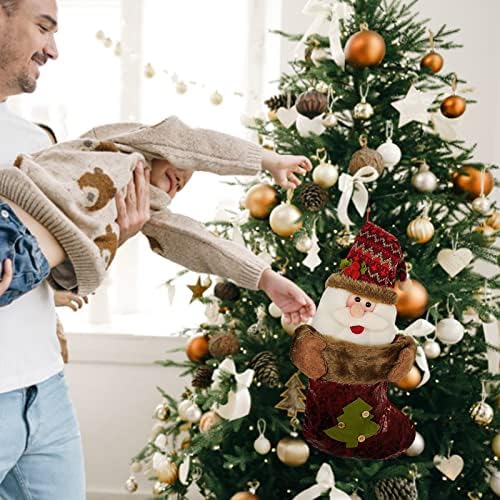 Коледна украса XIOS 2022, Коледна украса, Празнични Чорапи, Подарък пакет с Снеговиком, подаръчен пакет, Подпори за