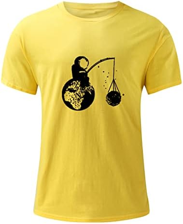 XXBR Мъжки солдатская тениска с къс ръкав, потници за мъже, летни тениски с графичен принтом Planet, Спортна