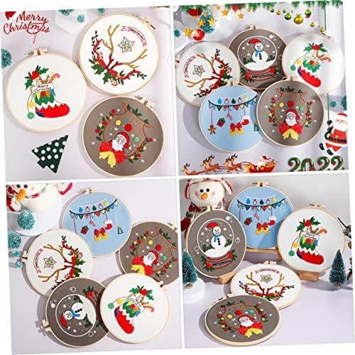 FAVOMOTO 1 комплект, Костюм на Дядо Коледа с бродерия за деца, Комплекти бижута за деца, Детски Коледен комплект за деца, Коледни пяльцы за бродиране, Комплект за начинае