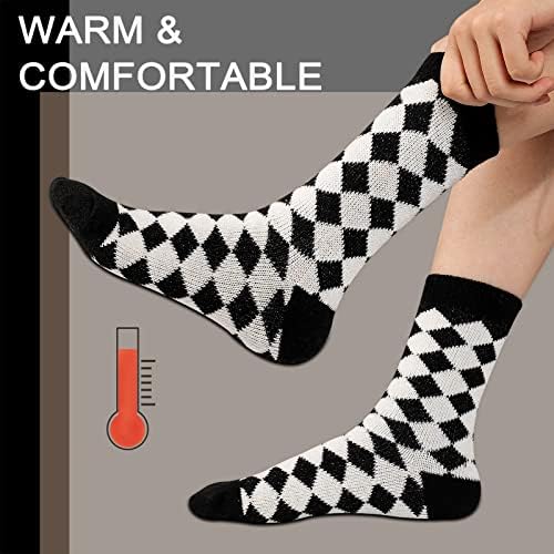 Дамски зимни Вълнени чорапи Heatuff, Топли Меки чорапи за екипажа с пълна възглавница (5 чифта)