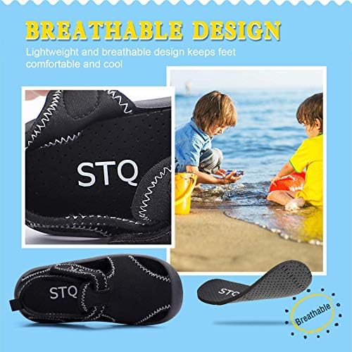 Водна обувки за момчета и момичета STQ, бързо съхнещи Плажни Сандали без закопчалка за плуване в басейна (Дете/Little Kid)