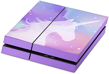 Кожата ZOOMHITSKINS за PS4, съвместим с Playstation 4, Unicorn Galaxy Fantasy Pink Stardust Magic, кожа за 1 конзола