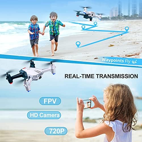 4DRC 1080P FPV-безпилотен самолет с камера за възрастни, Начинаещи, Деца, Радиоуправляеми Квадрокоптер с Автоматично