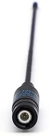 SHAWOROCE 2-Pack RH-771 UV Двухдиапазонная антена с мек щифт BNC VHF/UHF 144/430 Mhz Замяна за Motorola Уоки Токи Радио HT440