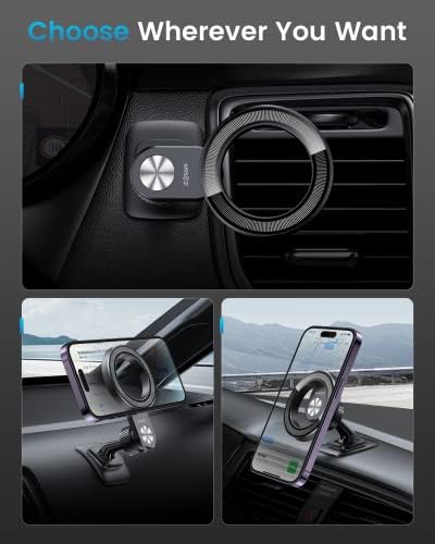 APPS2Car 2-Pack е Съвместим с автомобилен монтиране Magsafe, арматурното панел, Магнитен държач телефон за кола, подходящ за