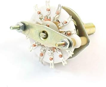 X-DREE Диаметър на монтаж на отвори 10 мм на 1 полюс 10-позиционен ротационен ключ на канала, с една трибуна (Диаметър и монтажни