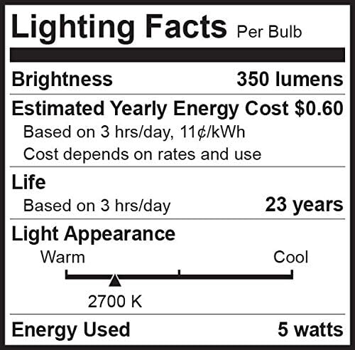 12 Опаковки led лампи Bioluz за sconces свещ с живо фитил, с регулируема яркост, 40 Вата крушки на полилея, 40 (използва 5 Вата) Вата лампи за свещи E12 2700K (топло бяла) В закрито /На ?