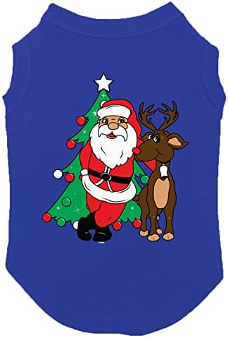 Коледна тениска с Дядо Коледа и елени - Елф (Царски син, X-Large)