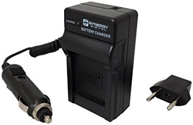 Зарядно устройство за цифрова видеокамера Synergy, съвместимо с видеокамера Sony HDR-AS30V HD POV, жак 110/220 В с автомобилните