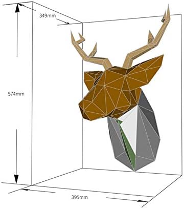 WLL-DP Колеж Стил 3D Главата на Елен Книжен Модел САМ Оригами Пъзел Хартиена Скулптура Геометрично Декорация на Стените Предварително Вырезанная Ръчна изработка на Х?