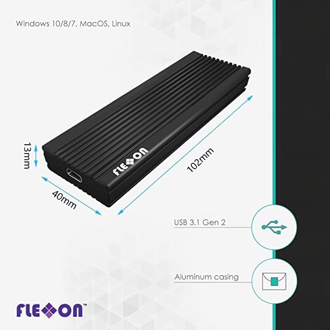 Корпус SSD M. 2 NVMe PCIe | USB Type-C | Flexxon