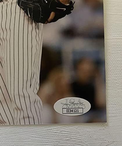 Майк Мусина Подписа Гланцирана снимка с размер 8x10 с автограф на Ню Йорк Янкис Удостоверяване JSA